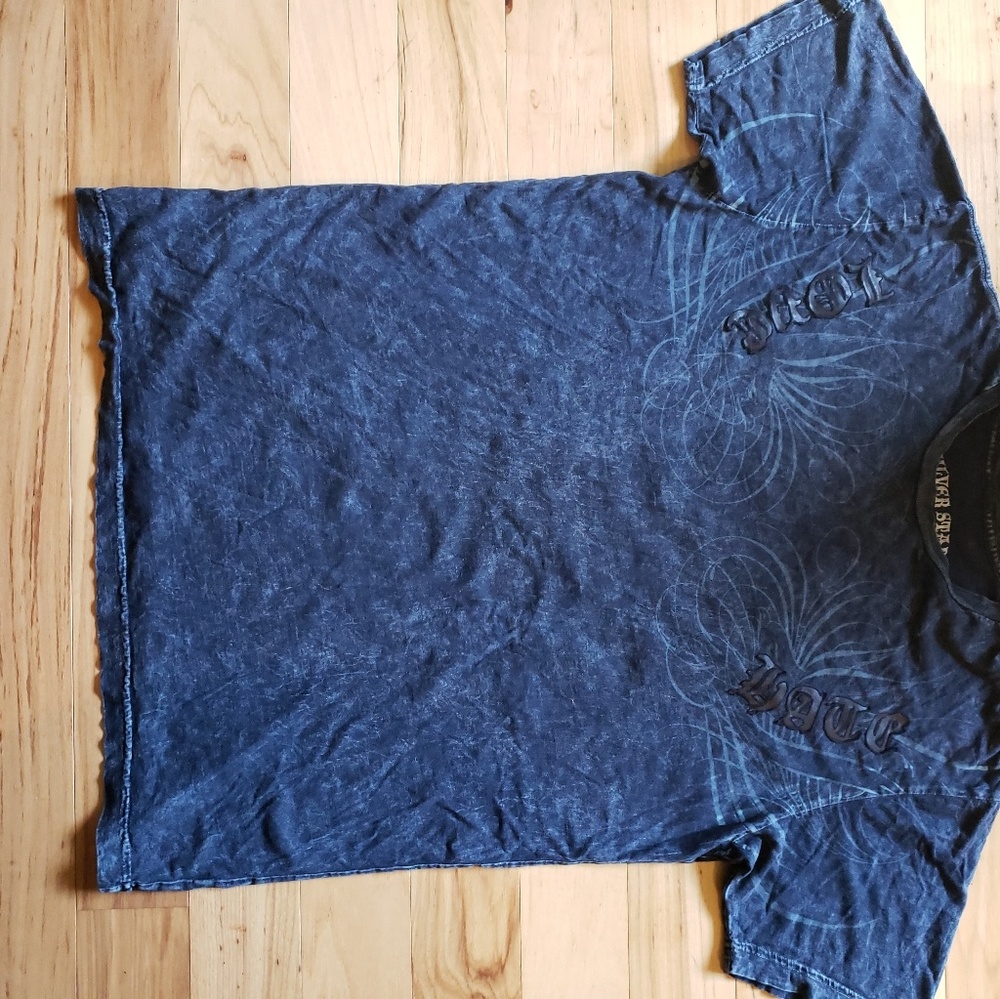 Silver star tshirt mens size large charcoal